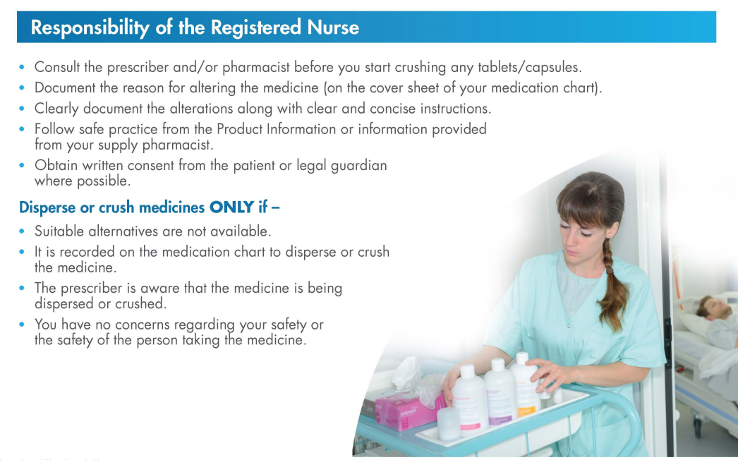 Responsibility of the registered nurse